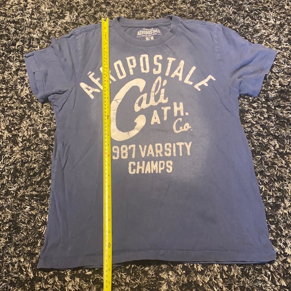 T-shirt Aeropostale size M cotton blue / white men